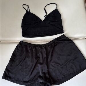 Victoria's Secret Black Pajama Set Intimates & Sleepwear